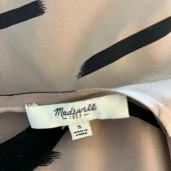 Madewell Silk tailored tee ikat dash blush women's small - Picture 4 of 4